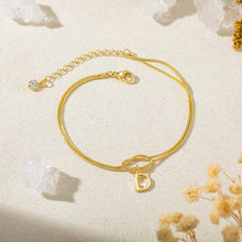 将图片加载到图库查看器，14K Gold Plated Gold Initial Bracelets for Women, Non-Tarnish, Adjustable – view 6