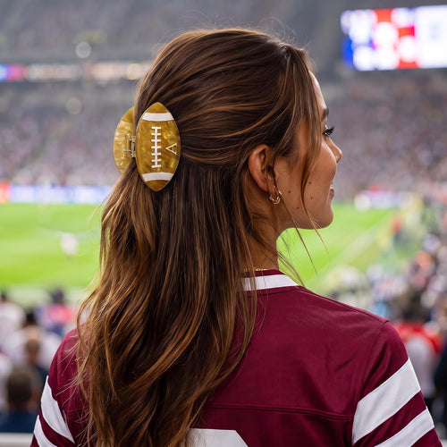 Football Hair Clips for Women Claw Clips Sports Inspired Hair Clip A