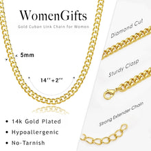 将图片加载到图库查看器，Cuban Link Chain Necklace for Women, Stainless Steel – view 6