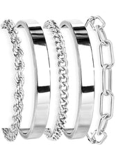 Load image into Gallery viewer, Gold Bracelets Set for Women, 14K Gold Plated, Sterling Silver – view 16