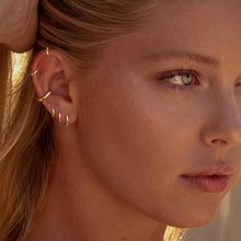 Load image into Gallery viewer, 14K Gold Plated Huggie Hoop Earrings — Stacking Set, Hypoallergenic