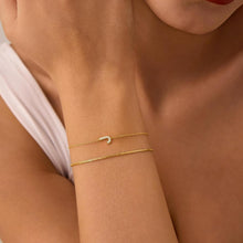 将图片加载到图库查看器，Gold Initial Bracelet — A–Z, 14K Gold Plated Box Chain