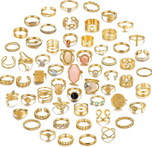 Stacking Rings — 60 Pieces, Gold or Silver