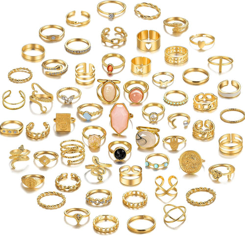 Stacking Rings — 60 Pieces, Gold or Silver