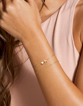 Load image into Gallery viewer, 14K Gold Plated Initial Heart Bracelet Women – alternate view