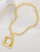 Load image into Gallery viewer, Chunky Gold Pendant Necklace — Boho 14K Plated Layer