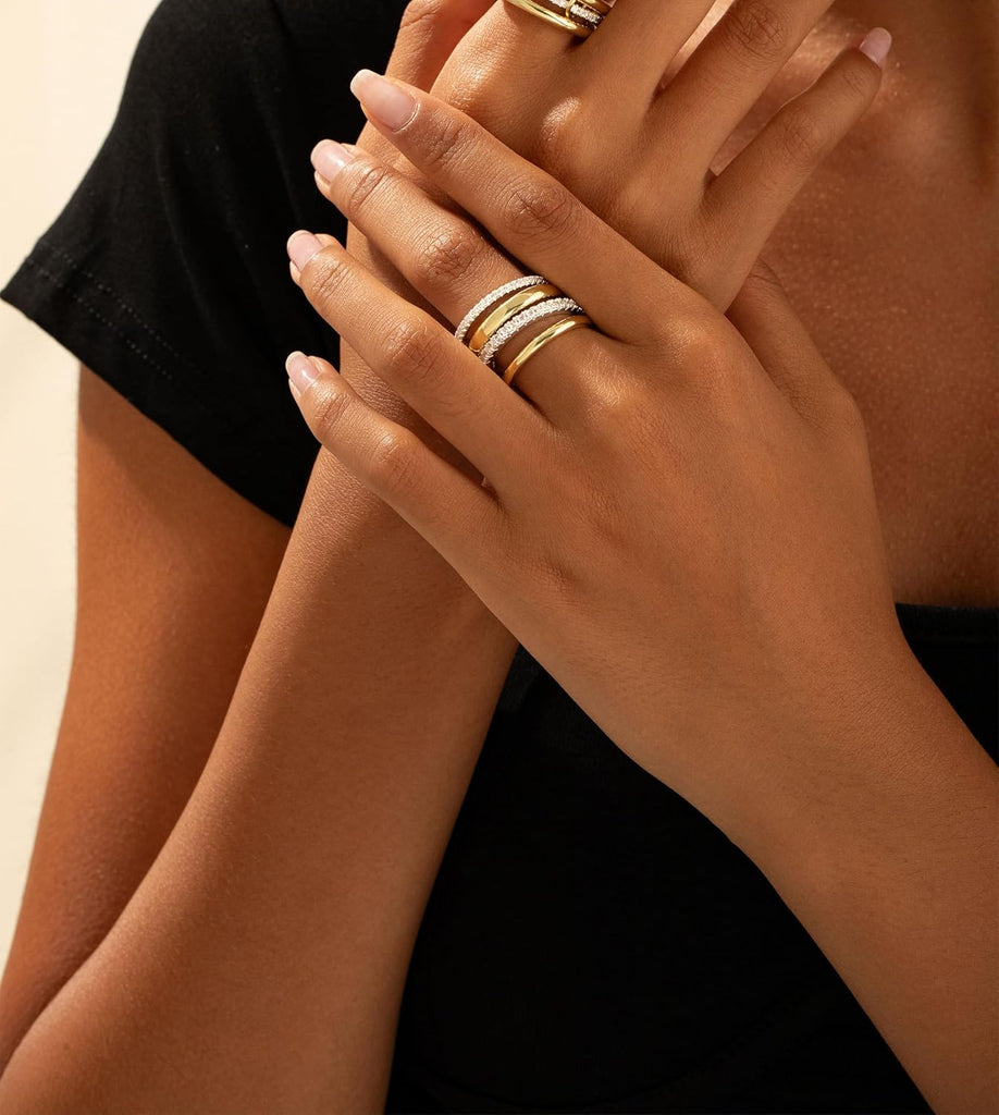 Gold Rings for Women, 14K Gold Plated – view 3