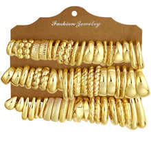 将图片加载到图库查看器，30 Pairs Chunky Gold Hoop Earrings for Women, Multipack Jewelry for Gift – view 11