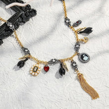 Load image into Gallery viewer, Gothic Necklace for Women Halloween Charm Chain Tassel Jewelry – view 5