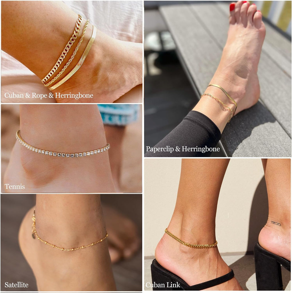 Dainty Ankle Bracelets for Women – view 6