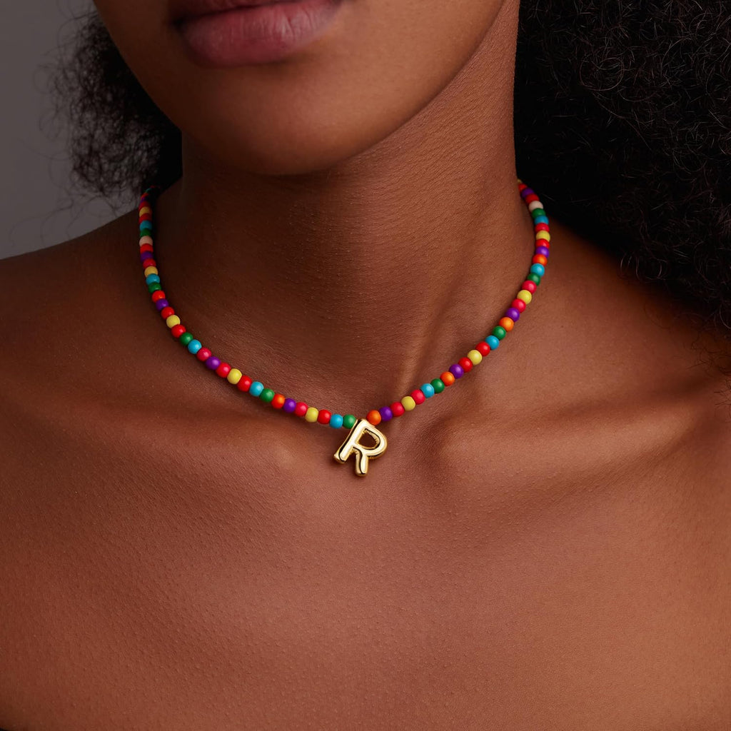 Cute Colorful Beaded Bubble Necklace – alternate view