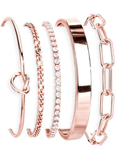 Load image into Gallery viewer, Gold Bracelets Set for Women, 14K Gold Plated, Sterling Silver – view 13