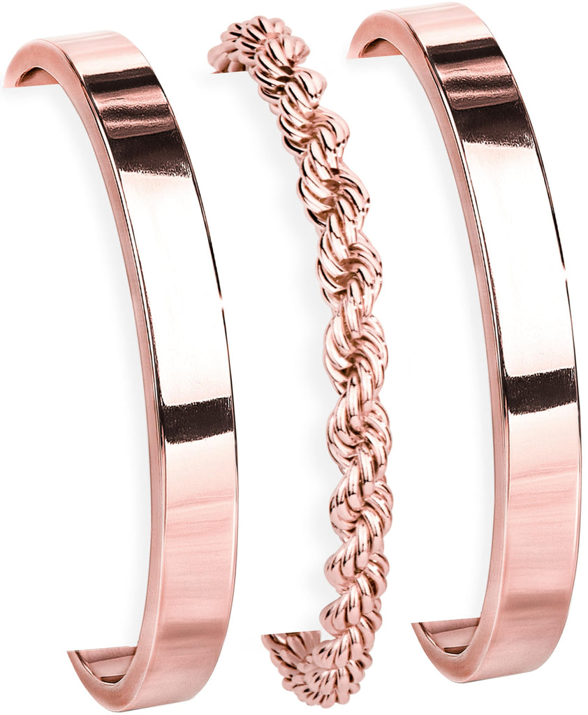 Gold Bracelets for Women Non Tarnish Dainty 14K Gold Plated Bangle Cuff Bracelets Stack for Women,Waterproof Stackable