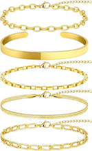 Load image into Gallery viewer, Gold Chain Bracelets for Women Non Tarnish