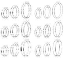 Load image into Gallery viewer, Chunky Gold Hoop Earrings — 42 Pair Multipack, Hypoallergenic