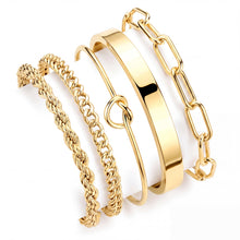将图片加载到图库查看器，Sterling Silver Cuff Bangle Bracelet Set for Women , S925 Silver Chunky Cuban Link – view 7