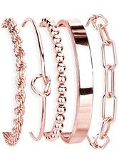 Load image into Gallery viewer, Gold Bracelets Set for Women, 14K Gold Plated, Sterling Silver – view 11