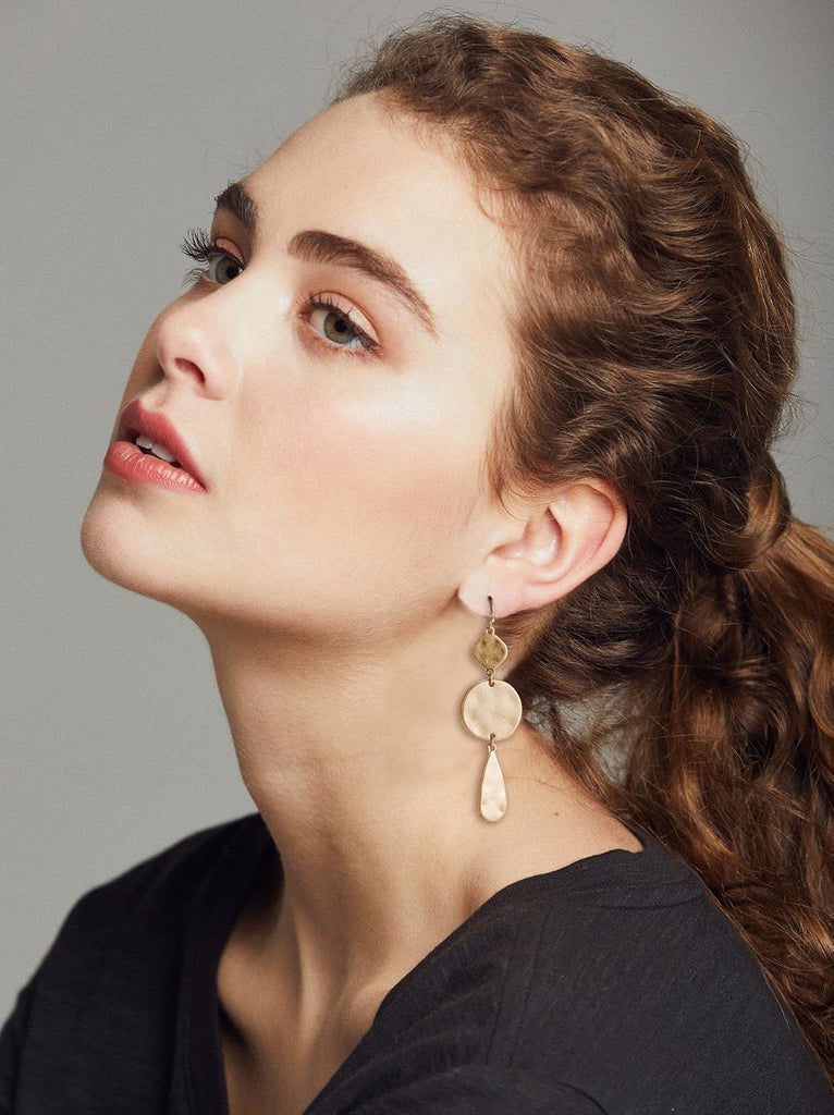 Burnt Gold Boho Earrings For Women – view 3