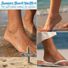将图片加载到图库查看器，Dainty Gold Ankle Bracelets for Women Waterproof – view 3