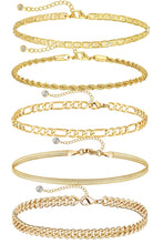 将图片加载到图库查看器，Dainty Gold Ankle Bracelets for Women Waterproof – view 9