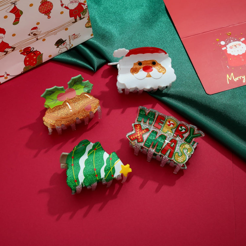 Christmas Hair Clips For Women With Santa Claus Hair Claw Clip – view 5