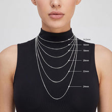 将图片加载到图库查看器，S925 Sterling Silver Box Chain Necklace – view 4