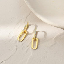 将图片加载到图库查看器，Pave Cubic Zircon Convertible Link Earrings For Women – view 5
