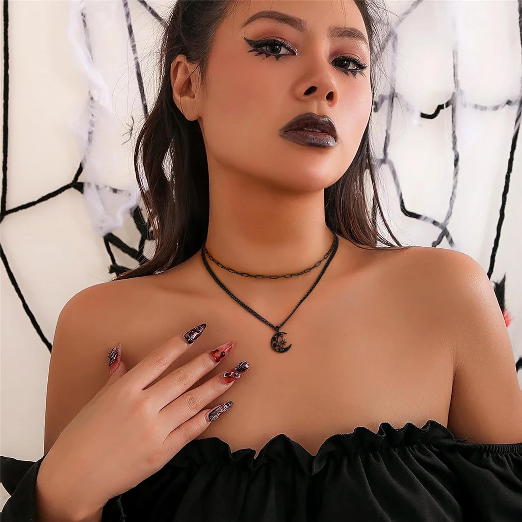 Sun And Moon Gothic Necklace For Women – view 3