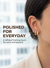 Load image into Gallery viewer, 14K Gold Plated Huggie Hoop Earrings — Hypoallergenic Set
