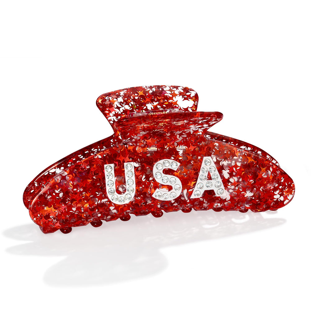 Blue USA Hair Clip for Women Sturdy Independence Day Hair Claws – view 9