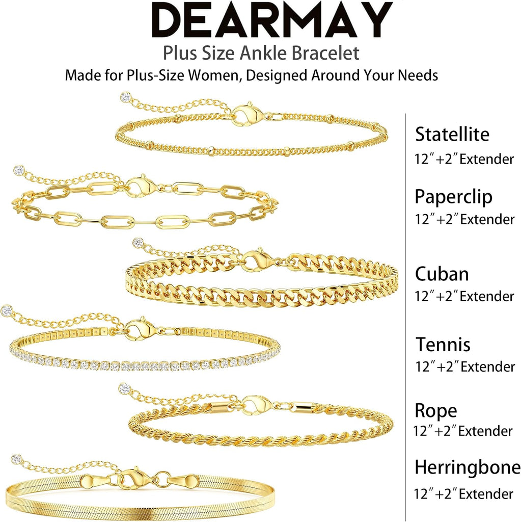 Plus Size Ankle Bracelets for Women – view 6