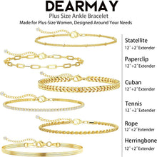 Load image into Gallery viewer, Plus Size Ankle Bracelets for Women – view 6