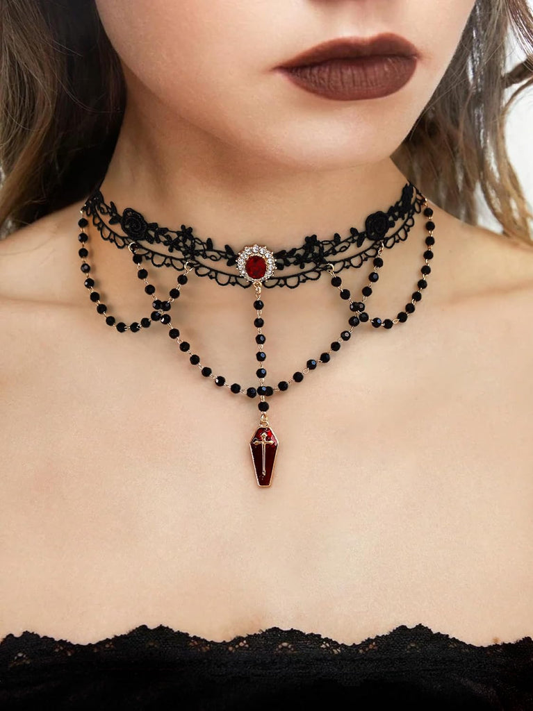 Goth Cross Necklace For Women – view 3