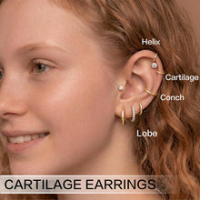 将图片加载到图库查看器，Small Gold Huggie Hoop Stud Earrings Set for Women Stack, Flat Back 316L Hypoallergenic 14K Plated Cartilage Helix Tragus Earrings for Multiple Piercings, Sleeper Earrings Cute 6 Pairs Jewelry Gifts