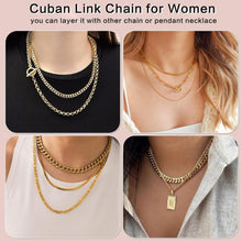 将图片加载到图库查看器，Cuban Link Chain Necklace for Women, Stainless Steel – view 5