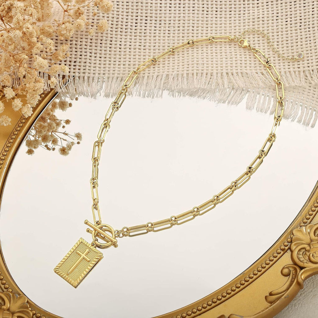 14K Gold Plated Cross Pendant Necklace – view 6