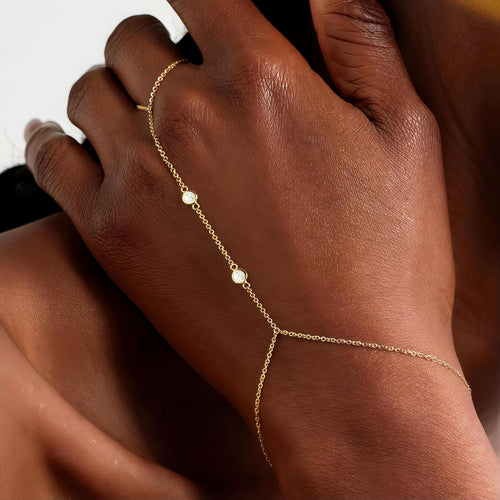 Gold Hand Chain Bracelets — 3 Pieces, Everyday Stack