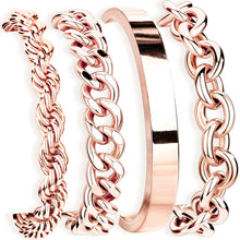 Load image into Gallery viewer, Chunky Gold Bracelets Stack for Women Non Tarnish, Waterproof 14K Gold Plated Bangle Cuff Bracelets Set for Women Trendy