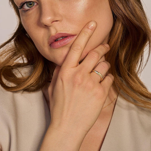 Wave Gold Rings For Women – alternate view