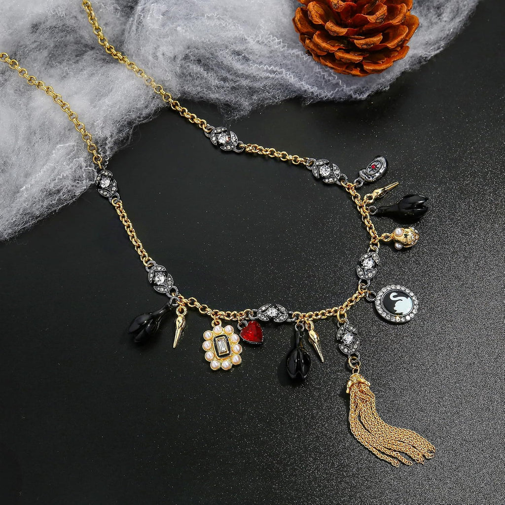 Gothic Necklace for Women Halloween Charm Chain Tassel Jewelry – view 4