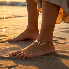 将图片加载到图库查看器，Dainty Gold Ankle Bracelets for Women Waterproof – view 5