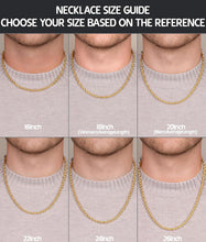 Load image into Gallery viewer, Rope Chain Necklace for Men Women, 316L Stainless Steel Twist Link Chain for Men, Gold Silver Black Tone, Hypoallergenic