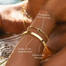 Load image into Gallery viewer, Gold Bracelets Set for Women, 14K Gold Plated, Sterling Silver – view 6